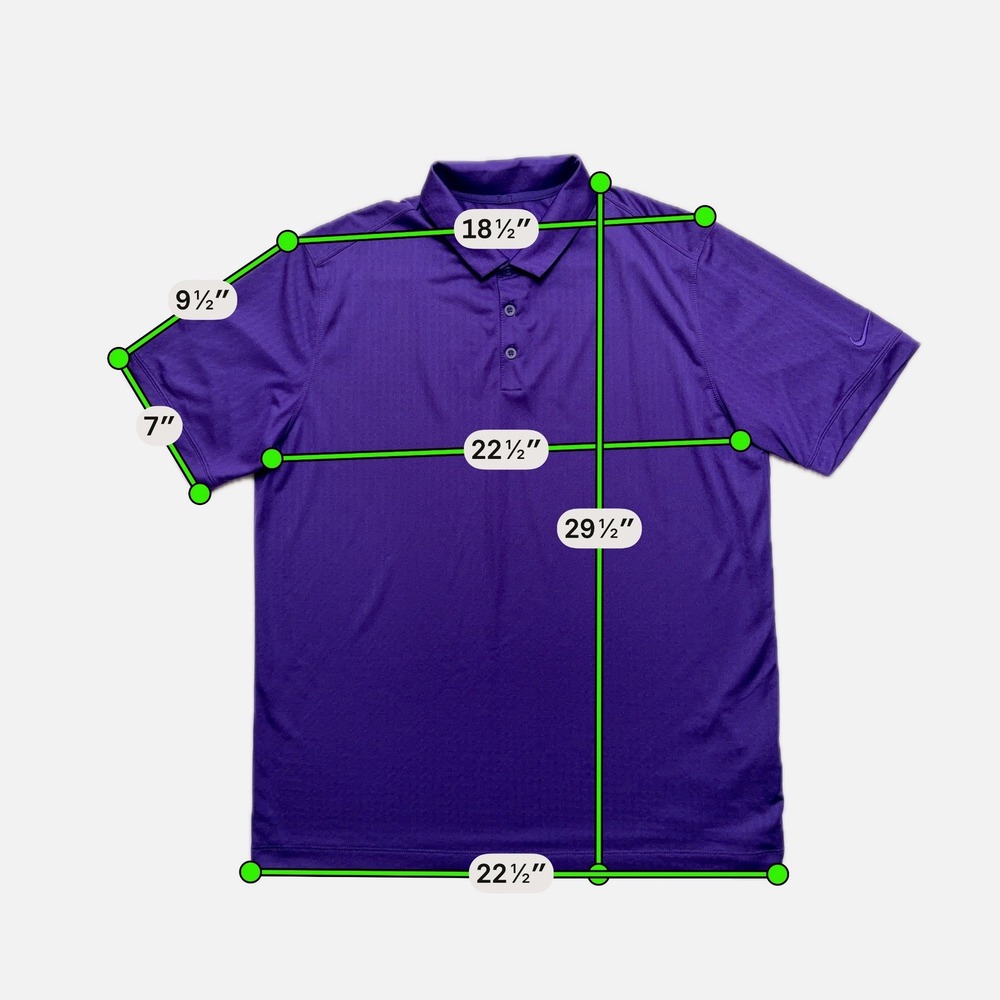 Nike Golf Dri-FIT Polo Shirt Mens Large Purple Swoosh Performance Golf - Picture 11 of 15